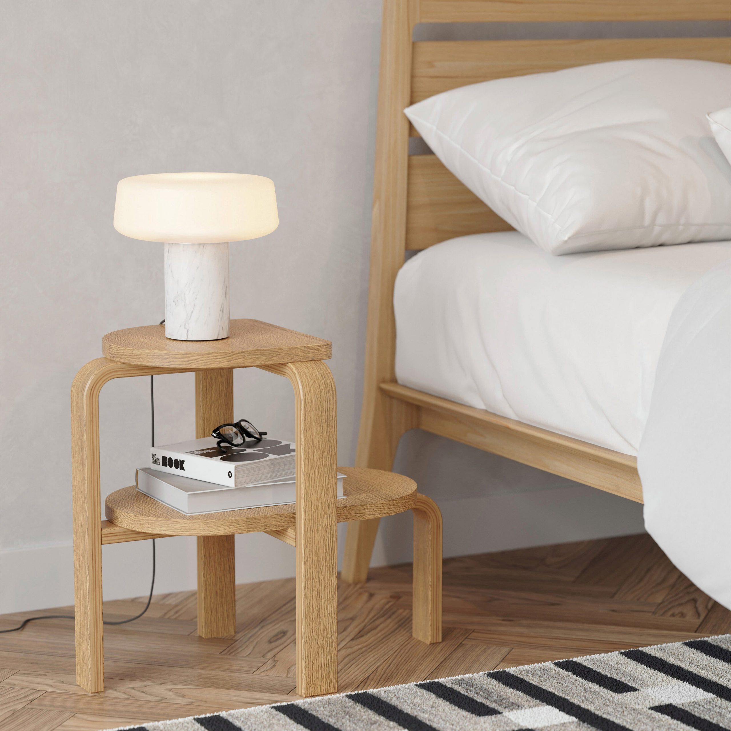 Altura Step Stool & Side Table - Oak - Image 4