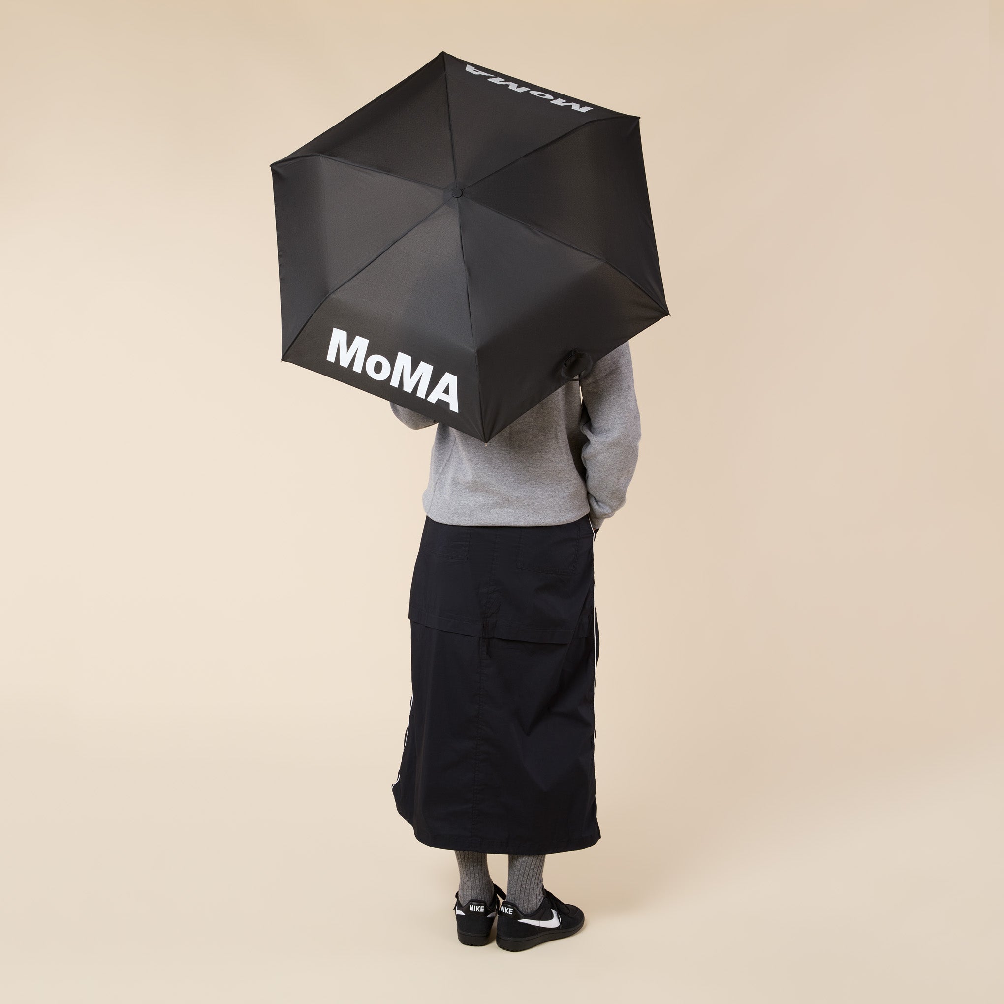 MoMA Mini Logo Automatic Recycled Plastic Umbrella - Image 4