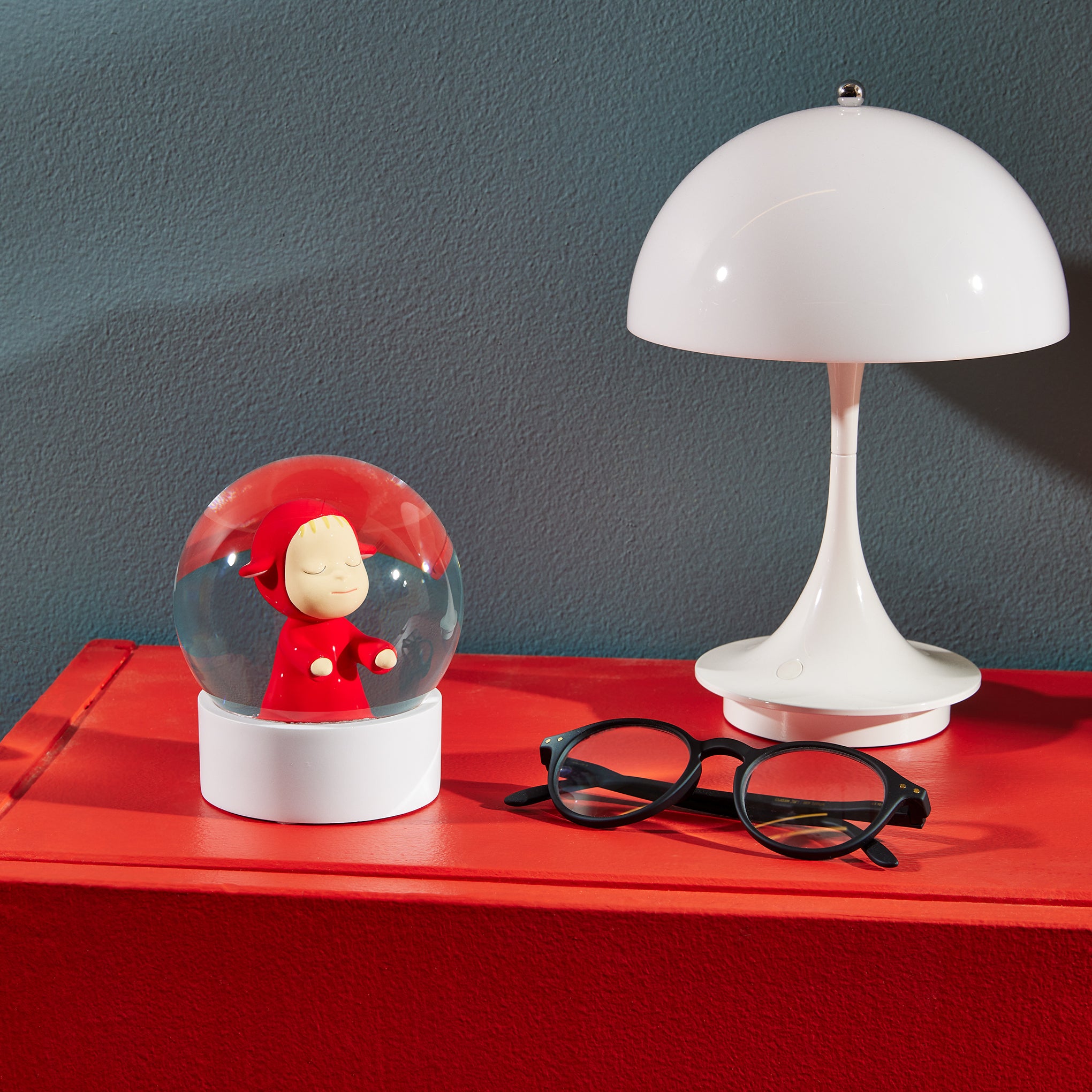 Yoshitomo Nara Little Wanderer Snow Globe - Red - Image 5