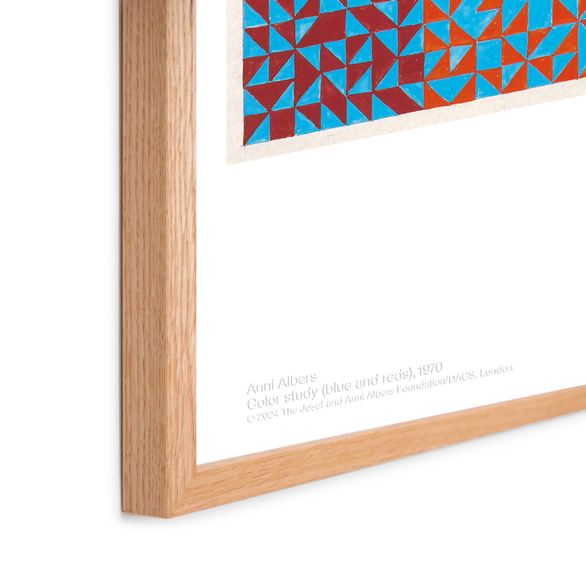 Anni Albers Color Study (Blue and Reds) Framed Poster - Image 2