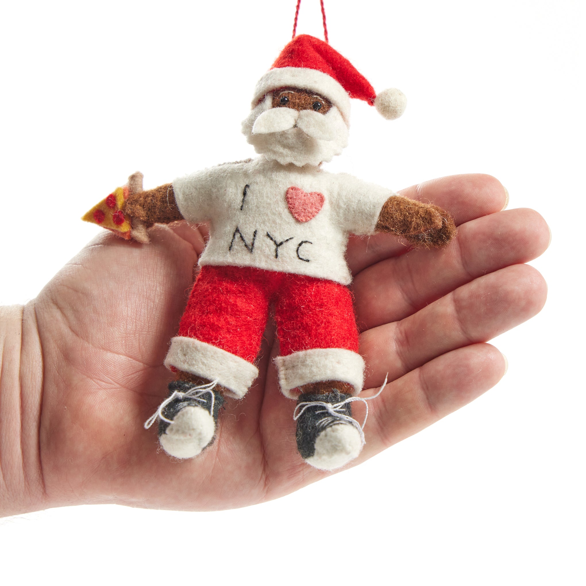 NYC Felt Ornament - Santa Deep Brown - Image 2