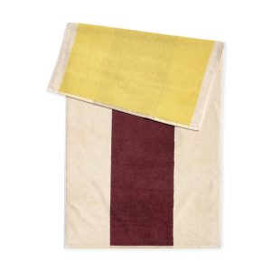 Martens Organic Cotton Towel - Yellow/ Bordeaux
