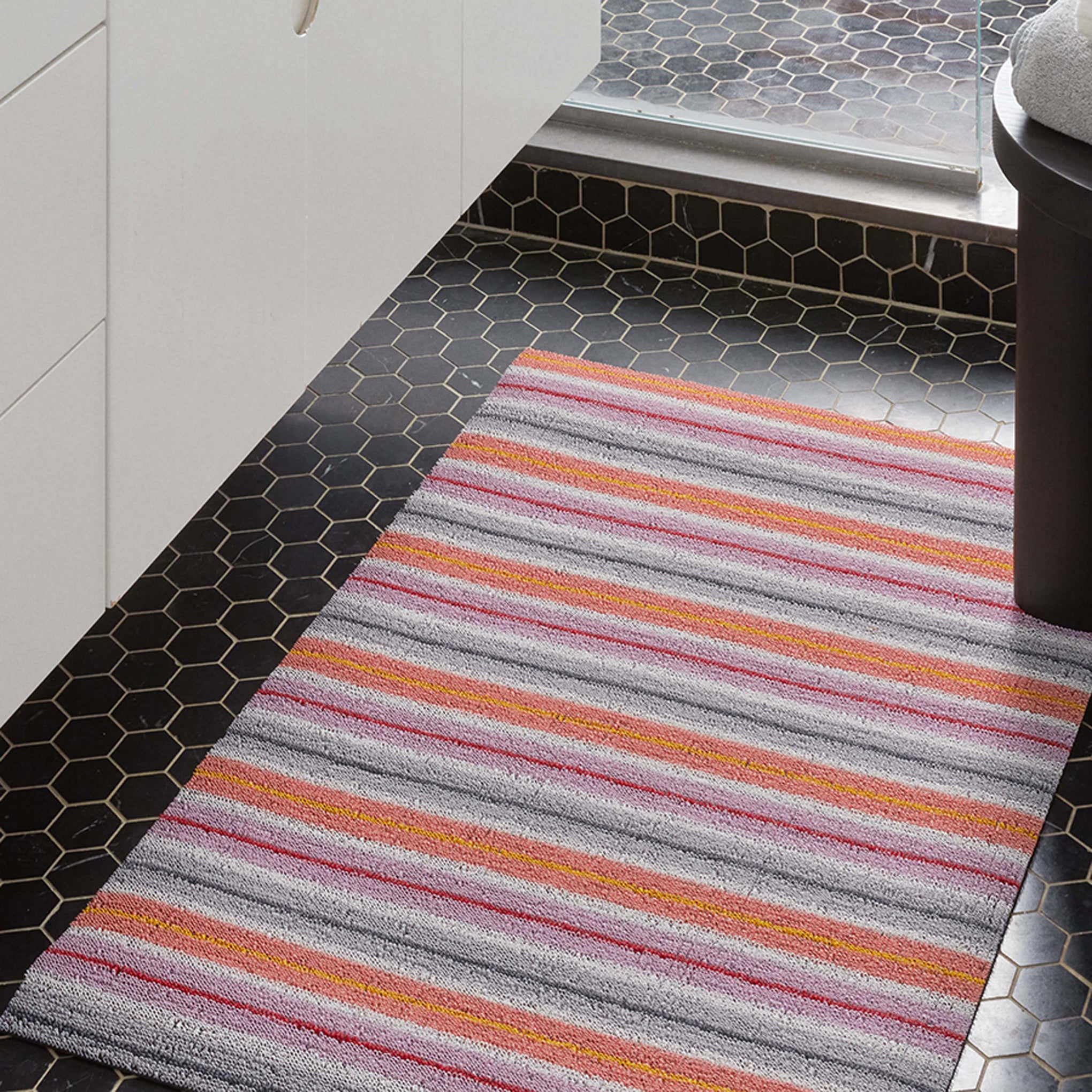 Chilewich Ribbon Stripe Shag Floor Mat - Bon Bon - Image 8