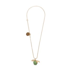 Andrés Gallardo Green Apple Stem Gold-Plated Necklace