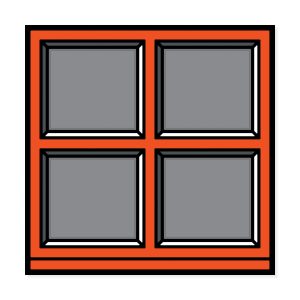 Richard Woods Window 01 Framed Print