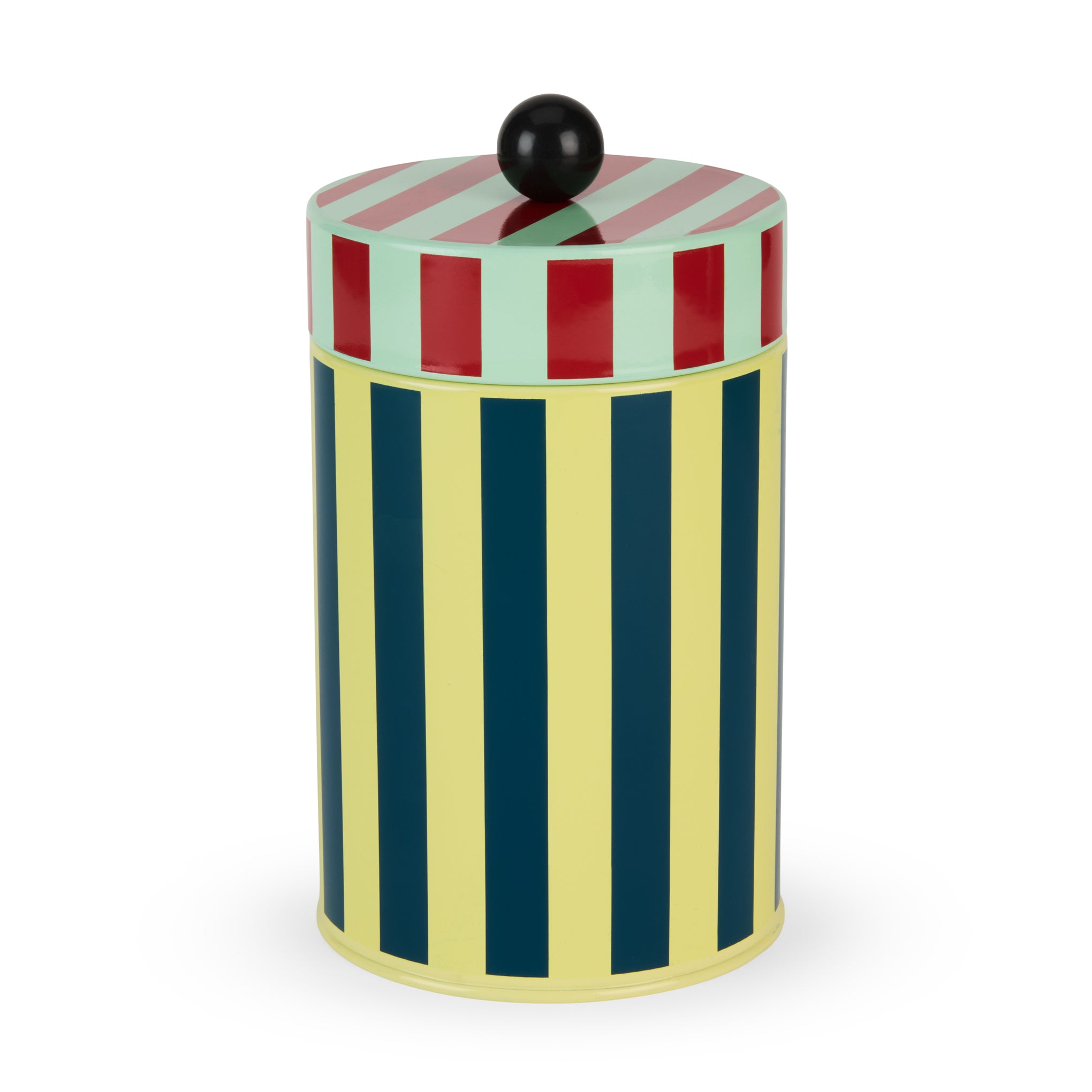 Dusen Dusen Striped Canister - Yellow/ Blue