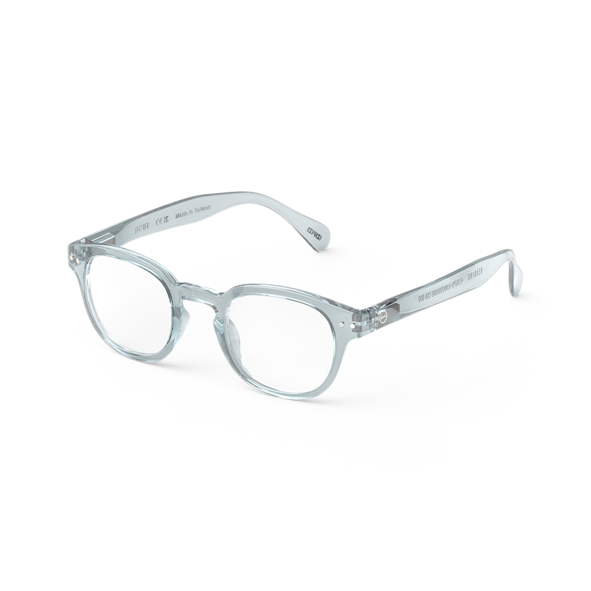IZIPIZI Rounded-Edge Square Reading Glasses #C - Frozen Blue - Image 2