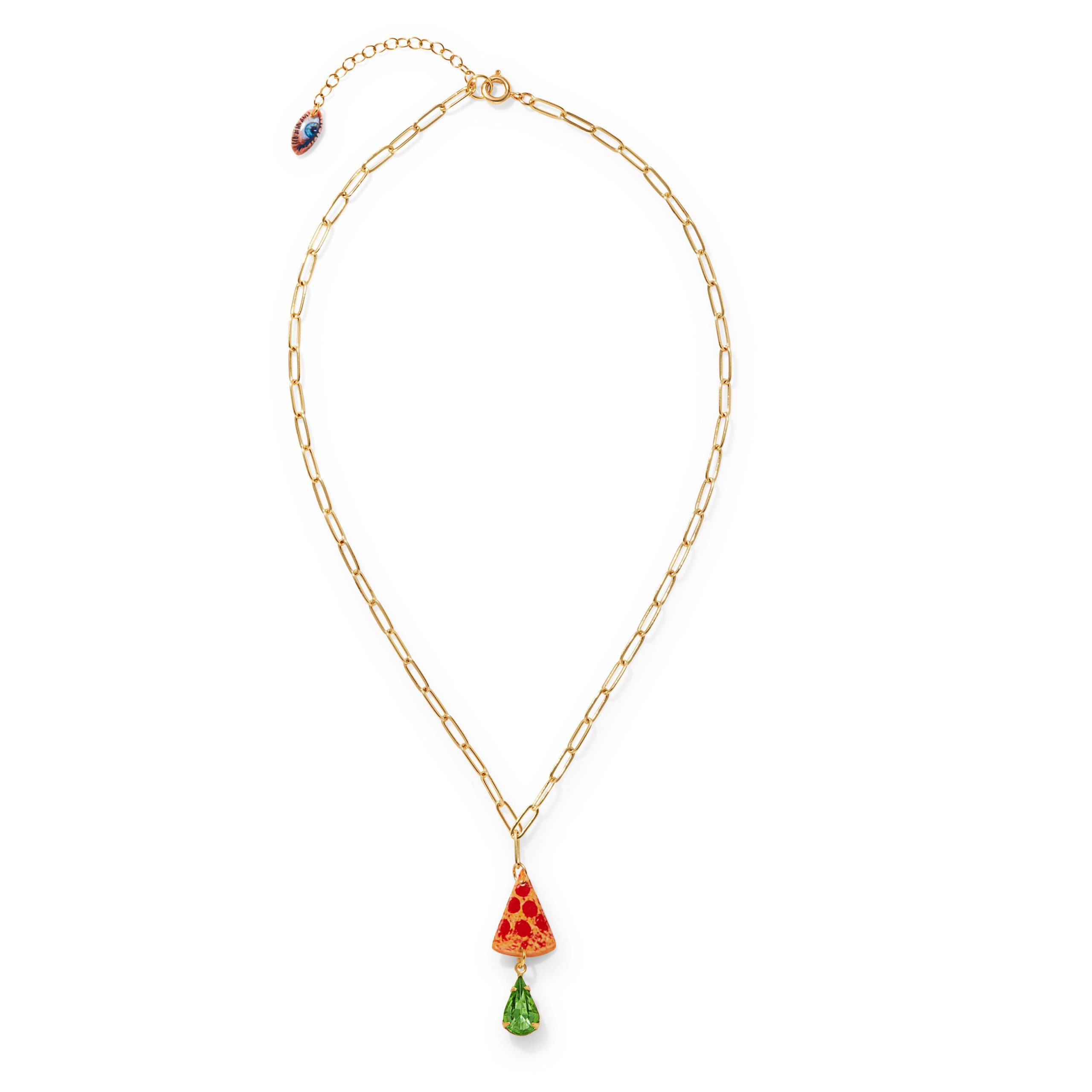 Haricot Vert NYC Charm Pendant Necklace - Pizza