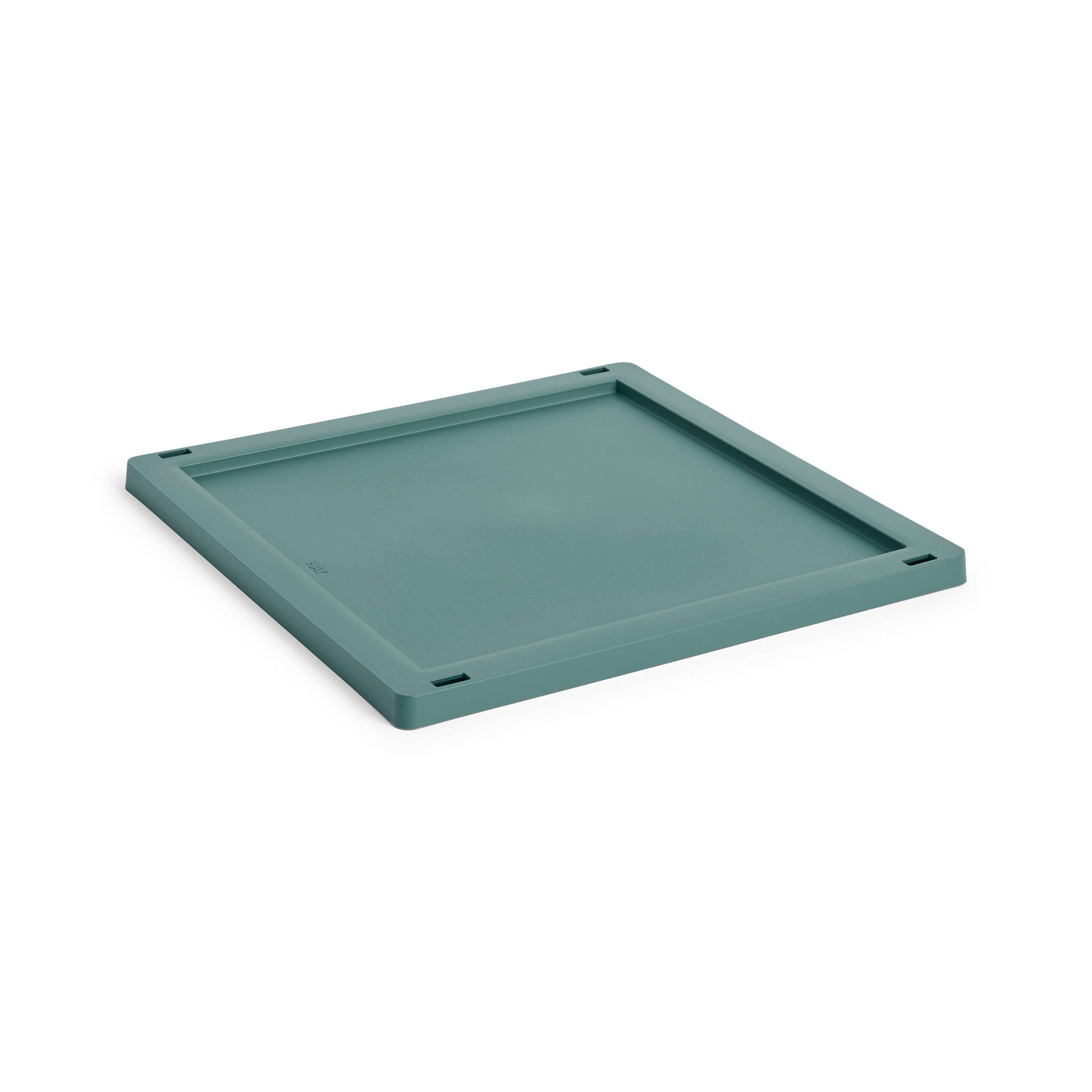 HAY Recycled Storage Bin Collapsible Plastic Lid - Dark Green