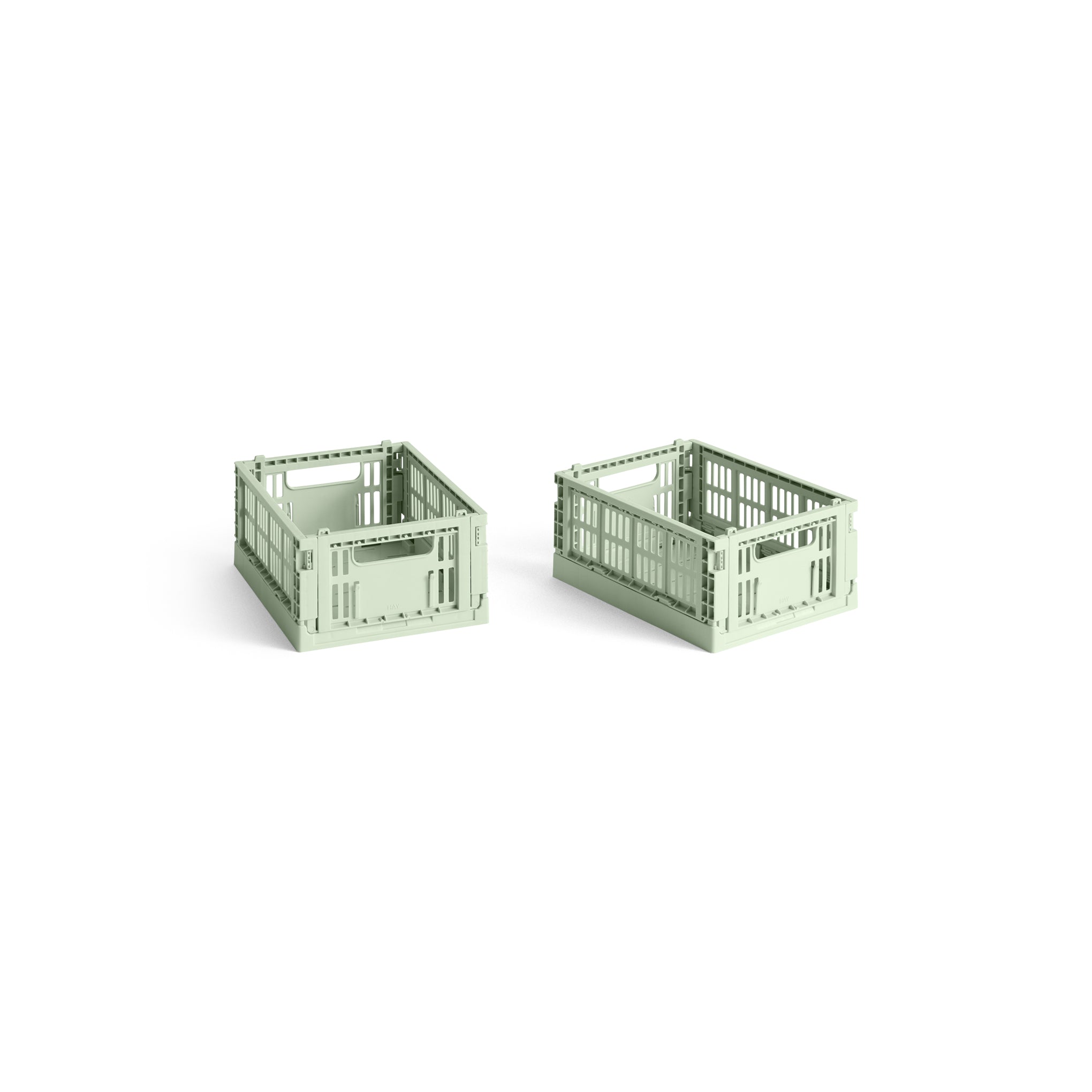 HAY Recycled Plastic Collapsible Color Crate - Mint - Image 7