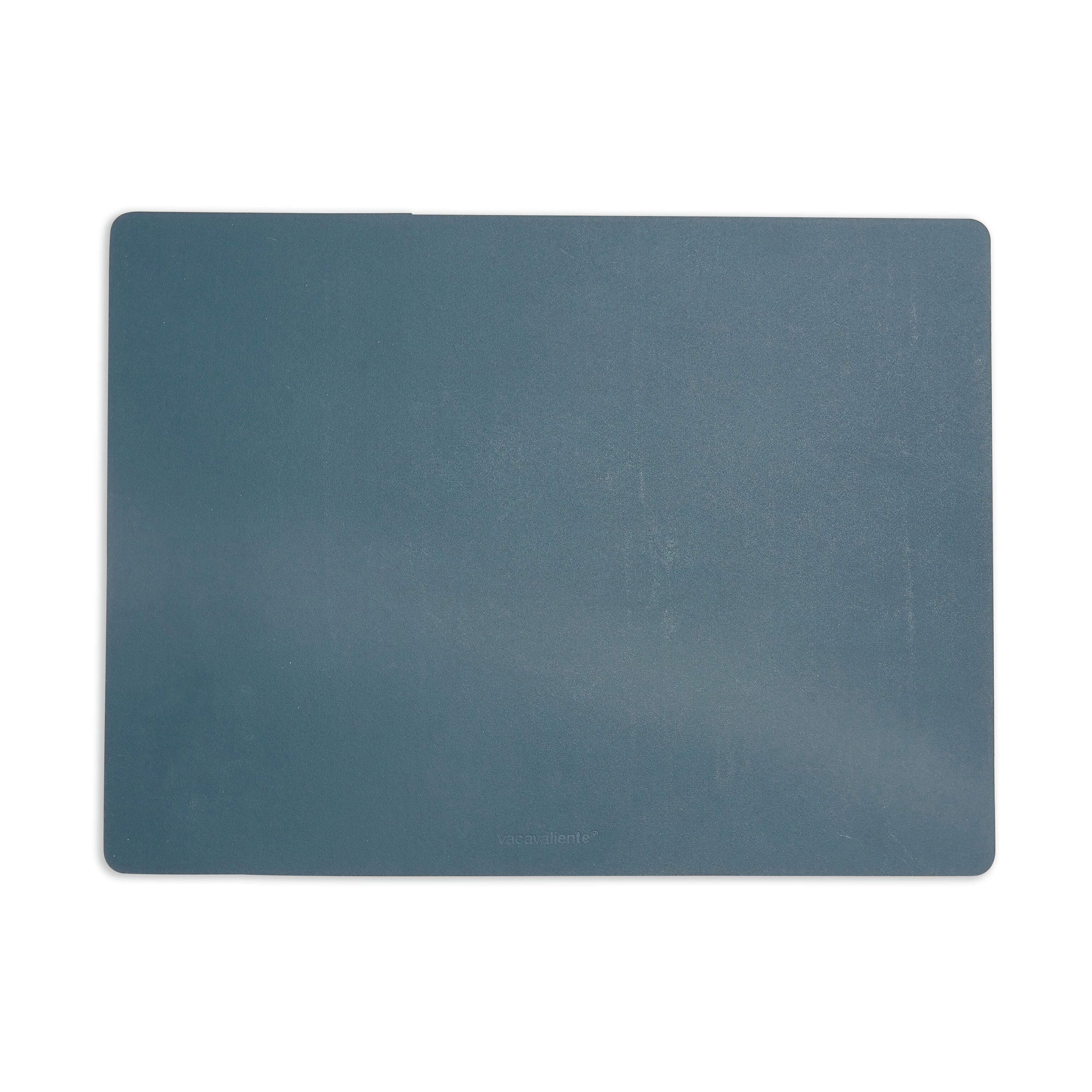 Dual-Sided Recycled Leather Placemat - Red/ Charcoal - Image 6