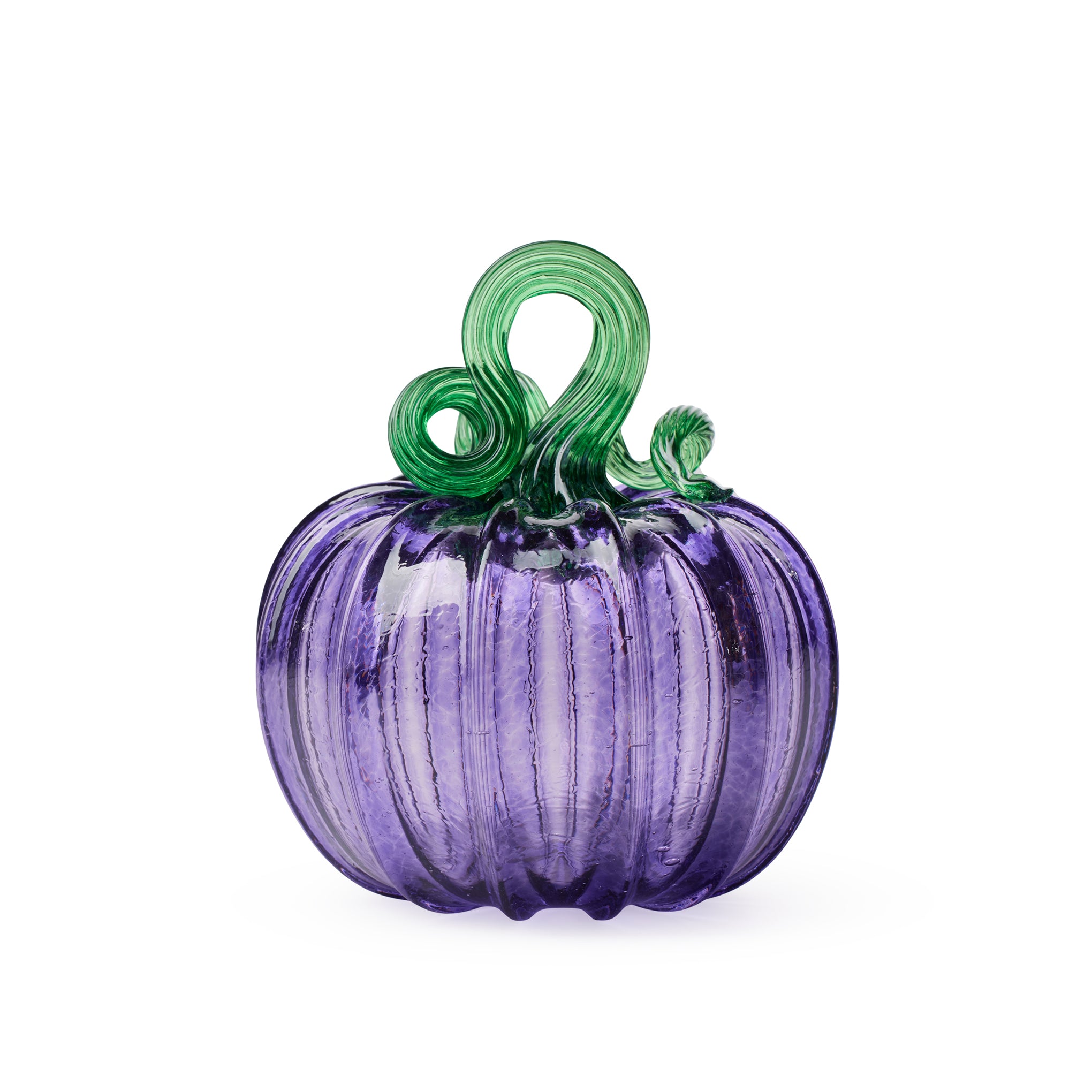 Classic Glass Pumpkin Object - Amethyst