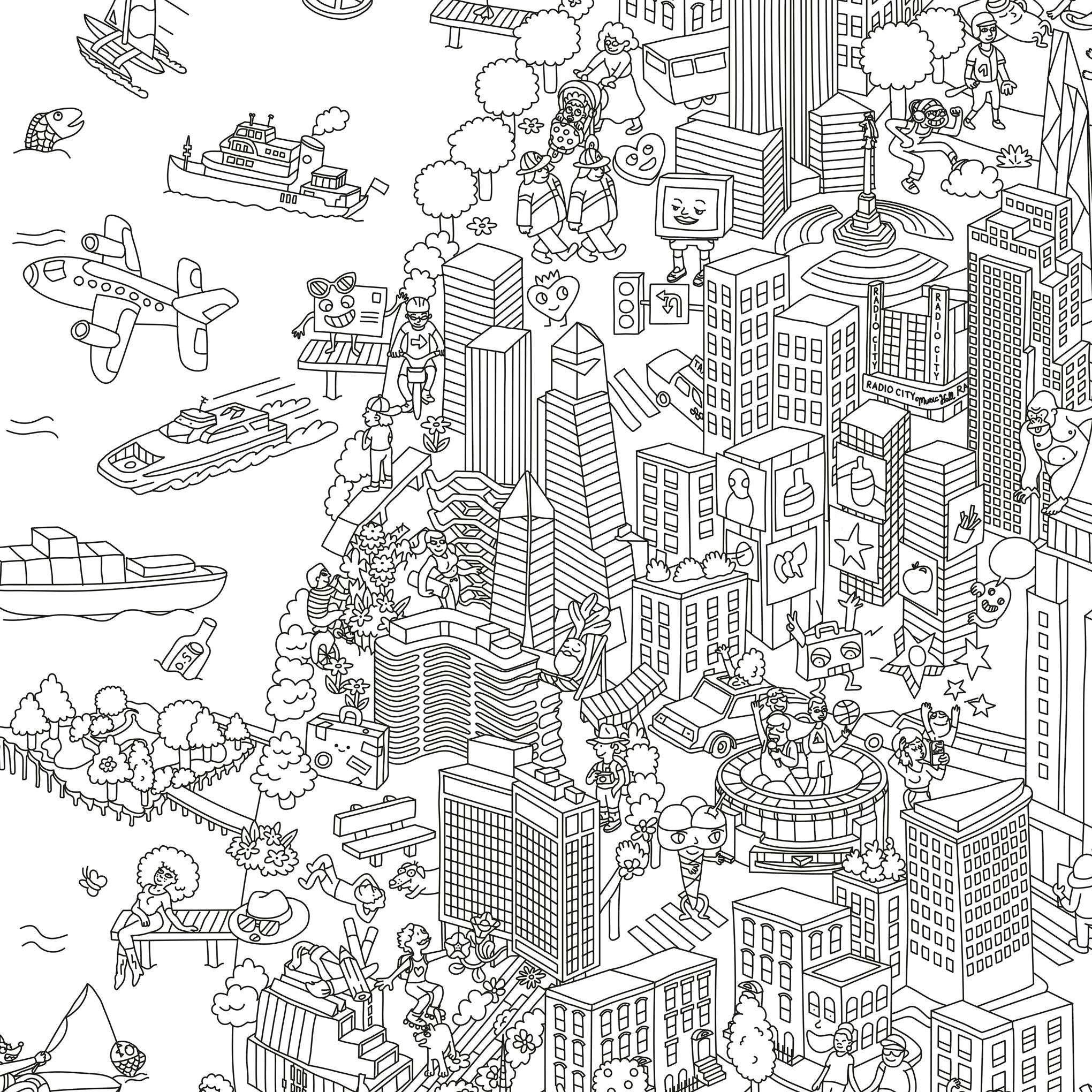 Giant Coloring Poster - NYC - Image 3