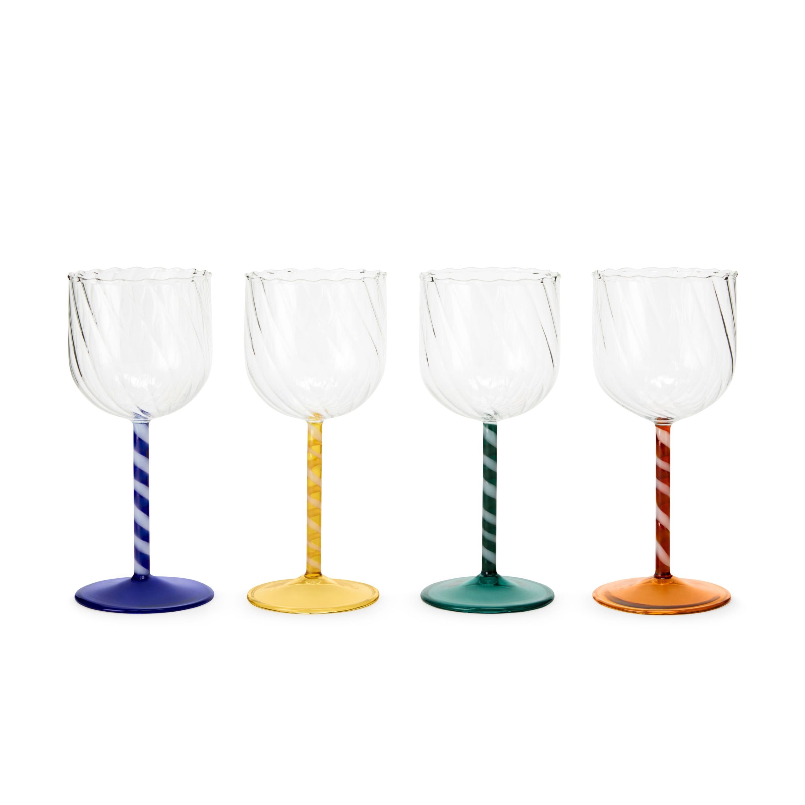 Candy Twist Glassware - Set of 4 - Wine Set of 4 - Image 4