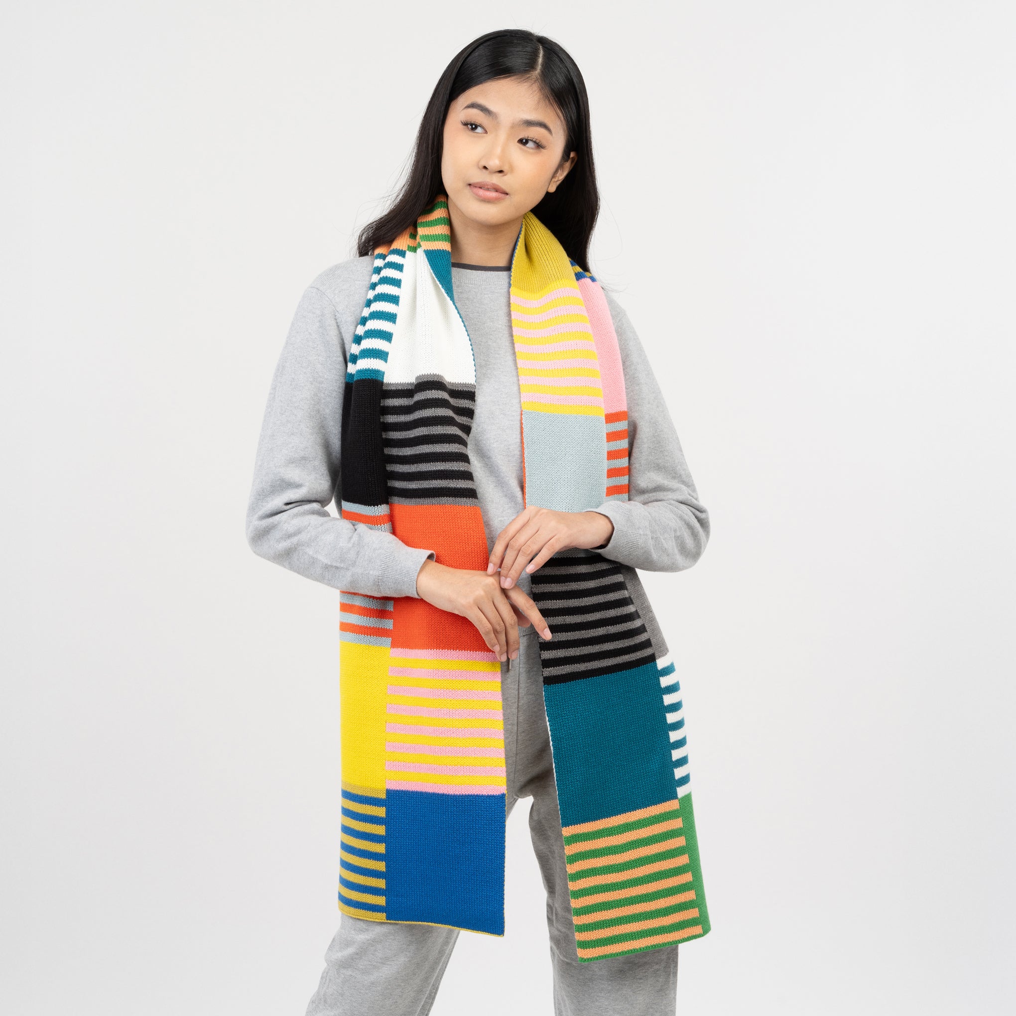 Verloop Oversized Block Stripe Scarf - Image 5