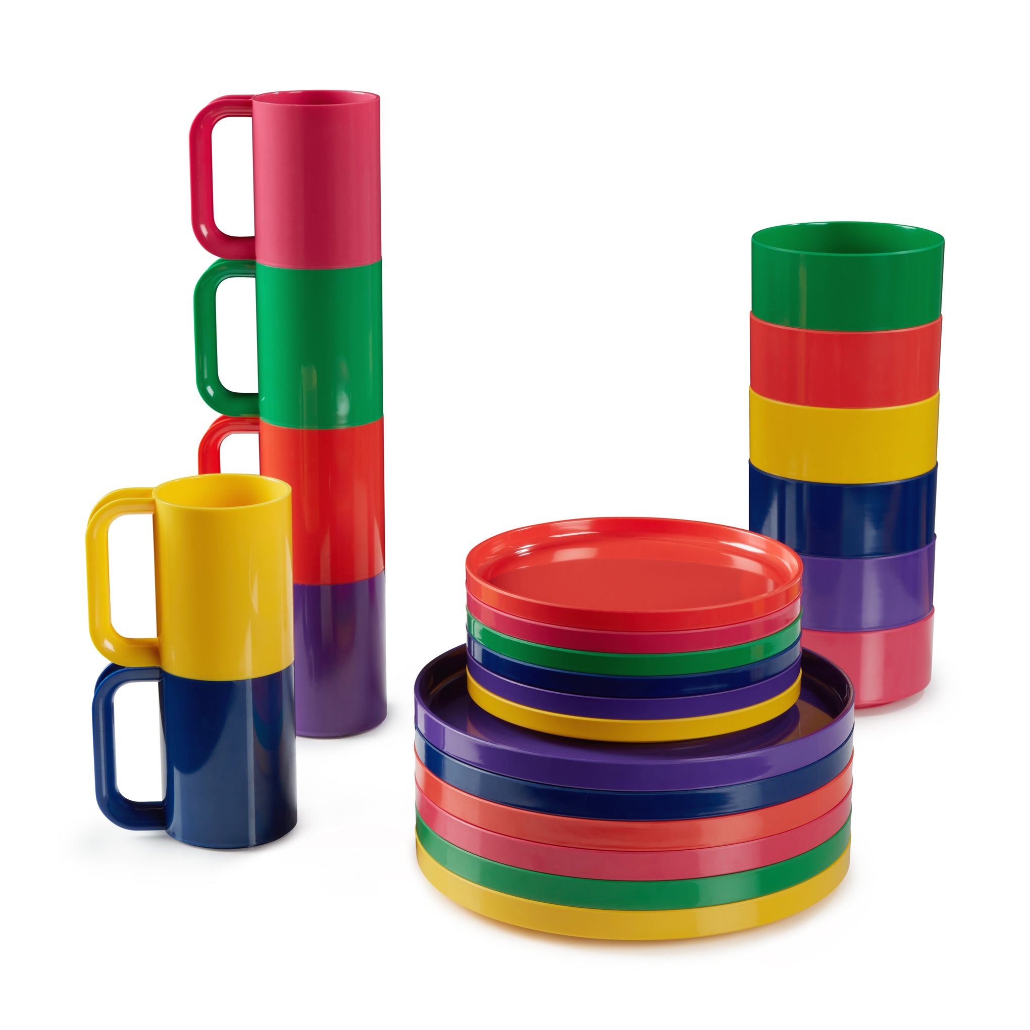 Vignelli Hellerware Rainbow Stacking Dinnerware - Set of 6 - Image 6