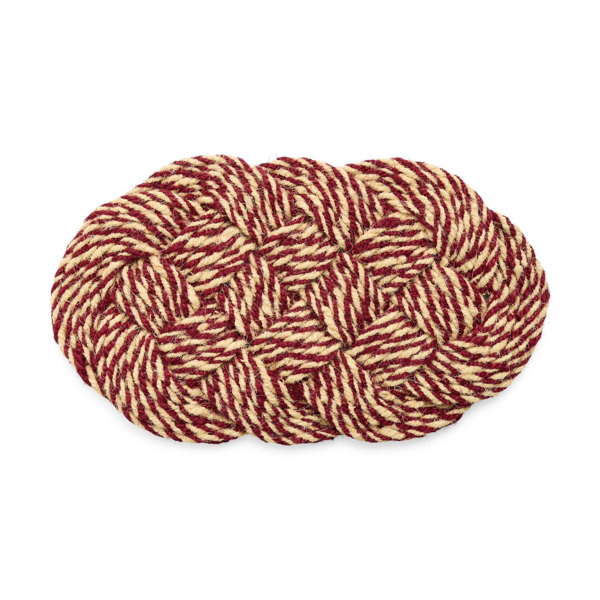 HAY Coco Swirl Doormat - Bordeaux/ Off White