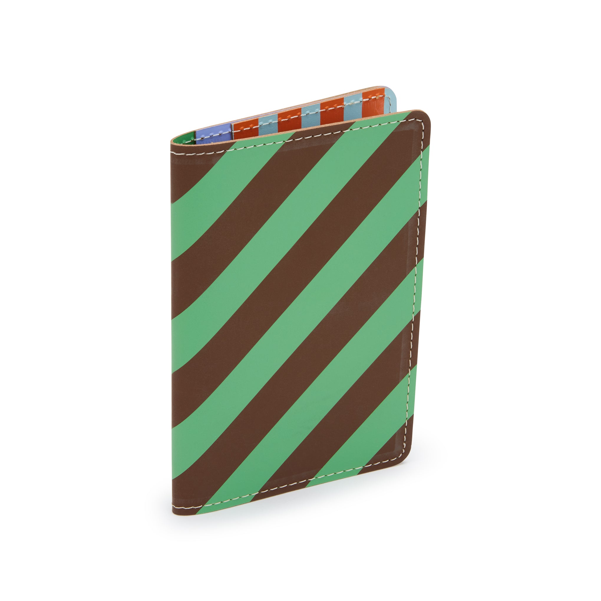 Dusen Dusen Recycled Leather Passport Case - Stripe - Image 3
