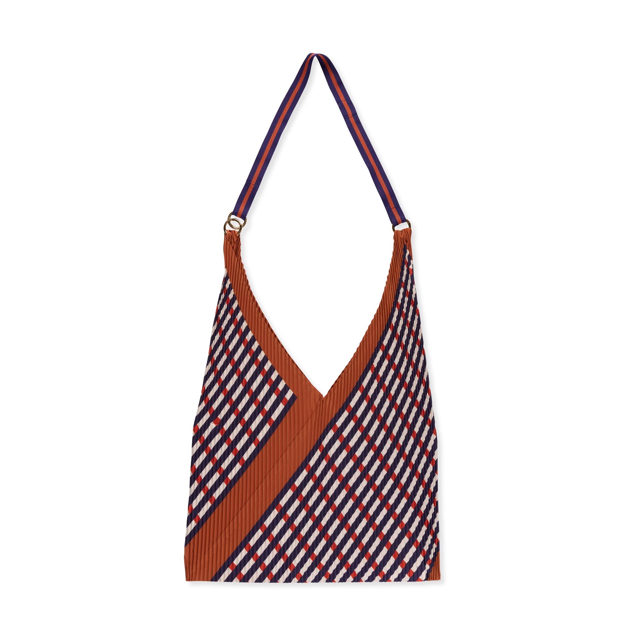 Pleated Recycled Polyester Y Bag - Sophia Terracotta - Image 4