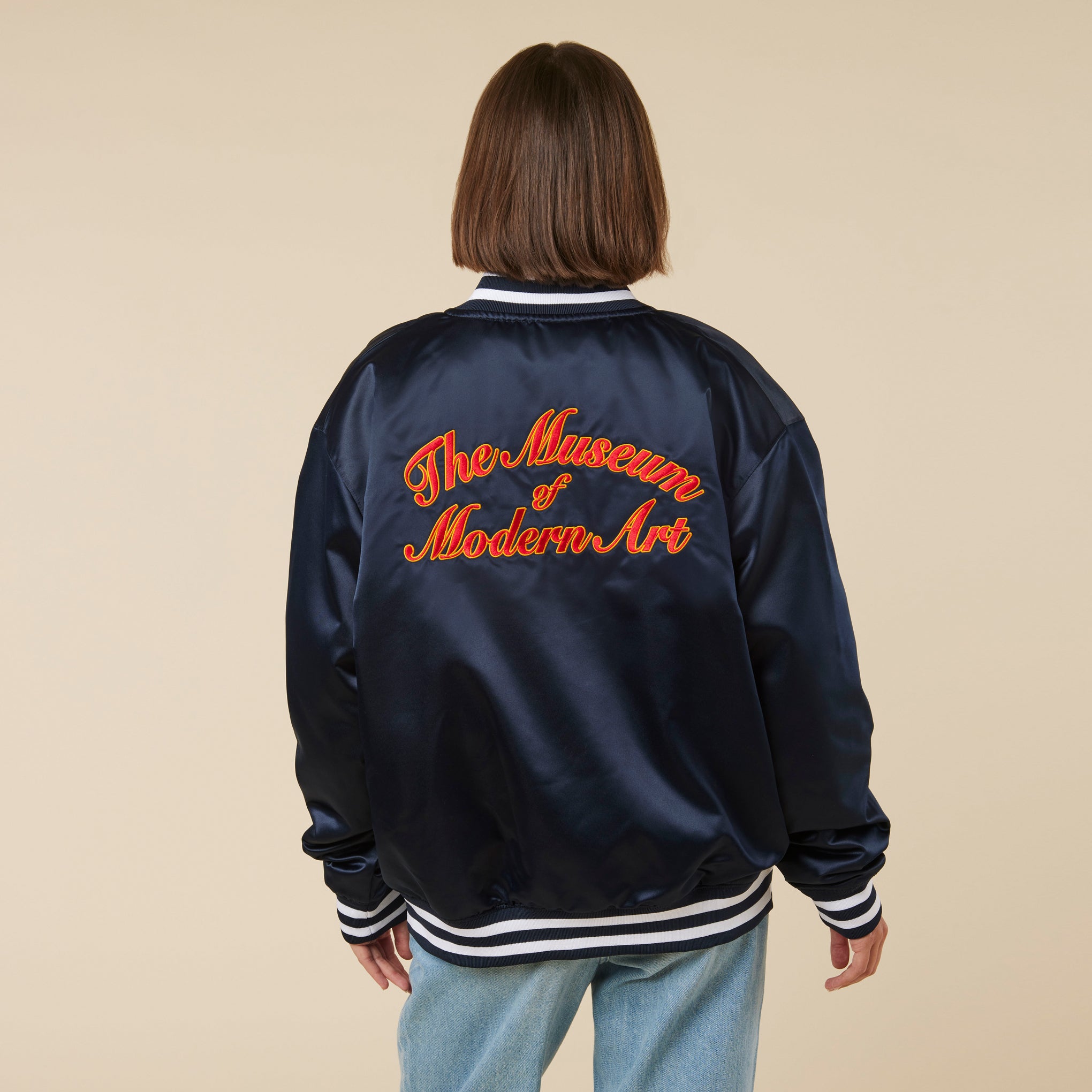MoMA Champion Satin Bomber Jacket - Image 5