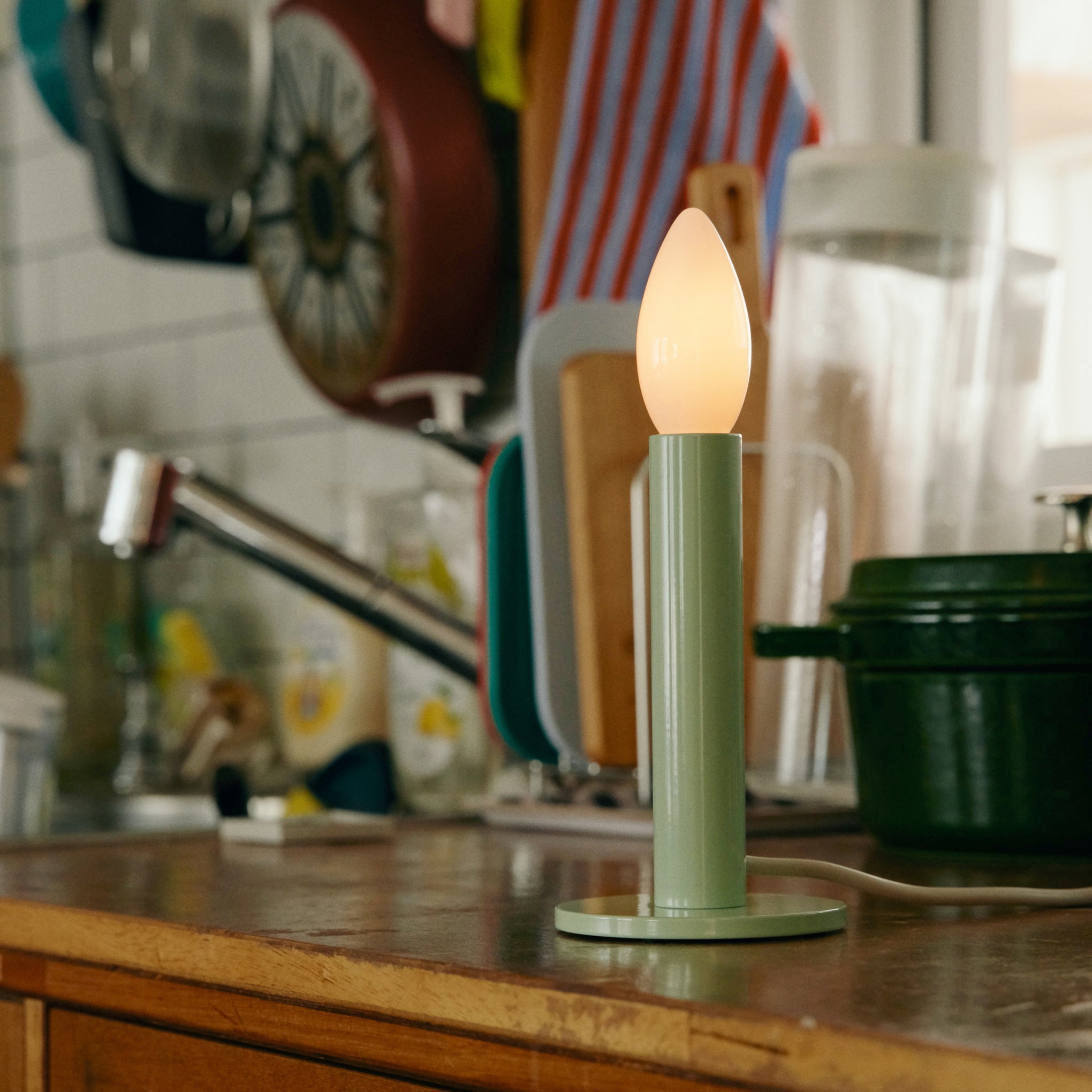 Candle Table Lamp - Mint - Image 5