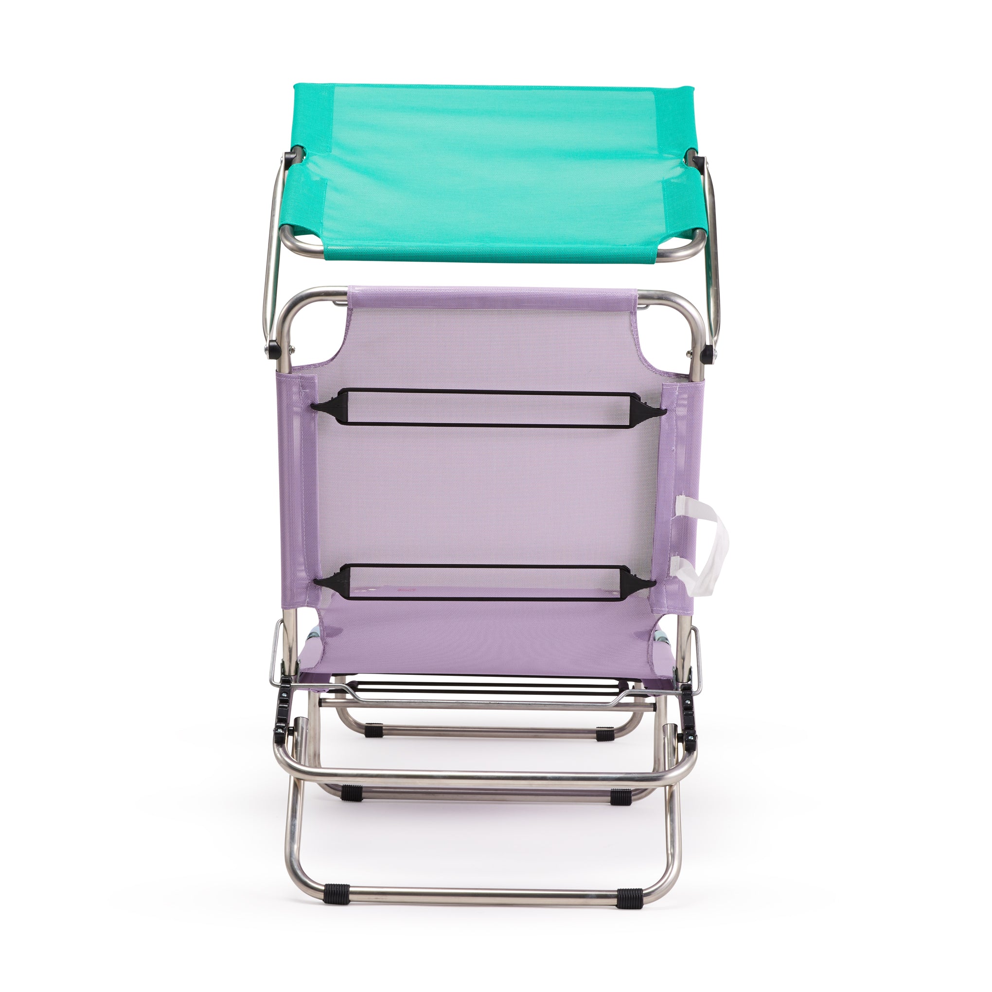 Amigo Outdoor Lounge Chair with Sun Shield - Lilac/ Teal - Image 5