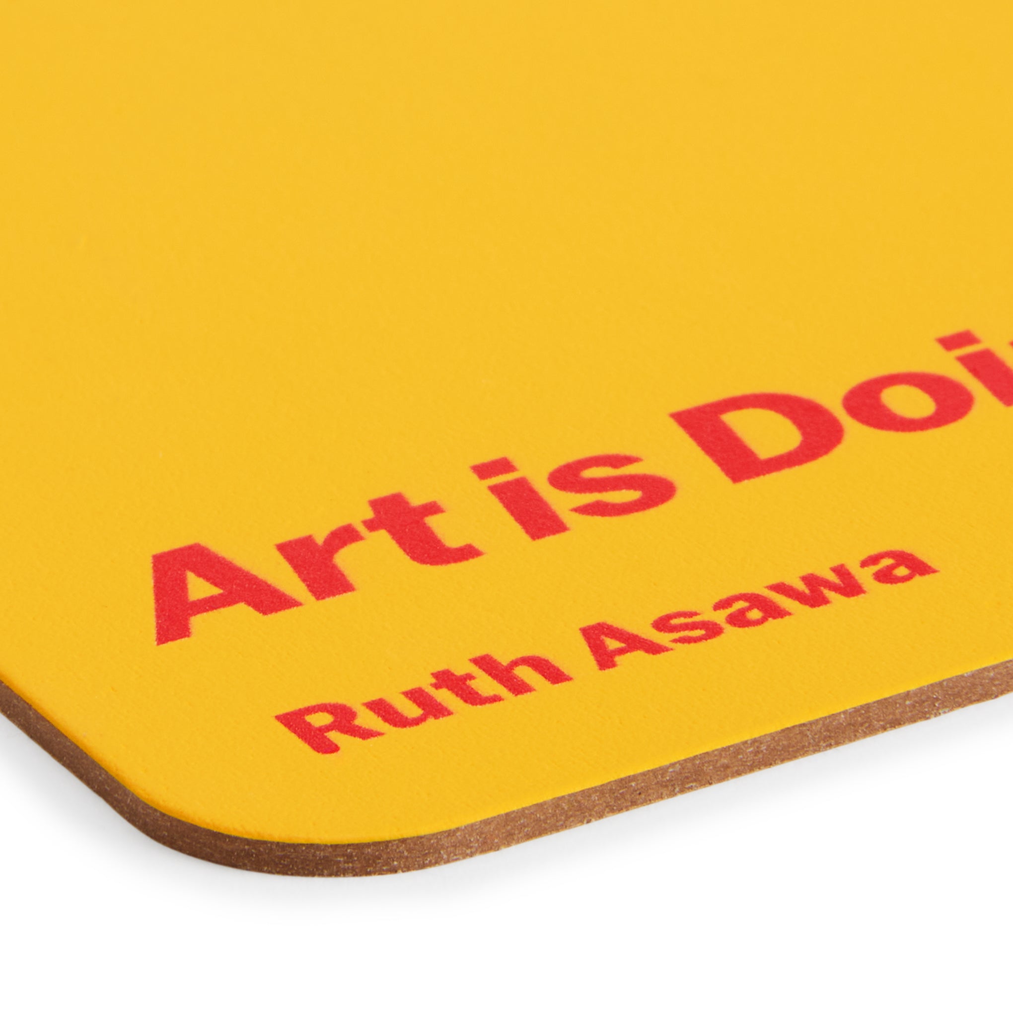 Ruth Asawa Recycled Leather Quote Coasters - Set of 4 - Image 4