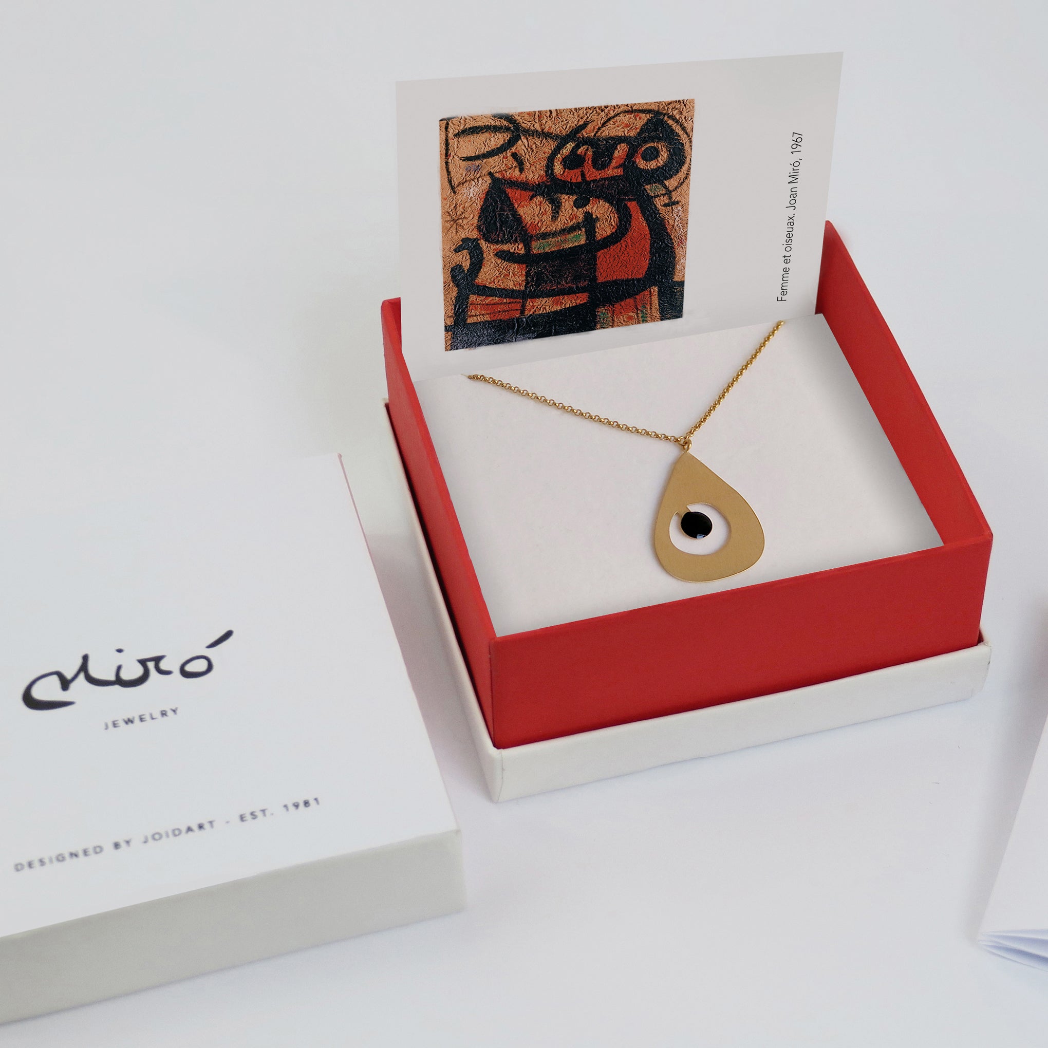 Joan Miró Gold-Plated Teardrop Necklace - Image 5